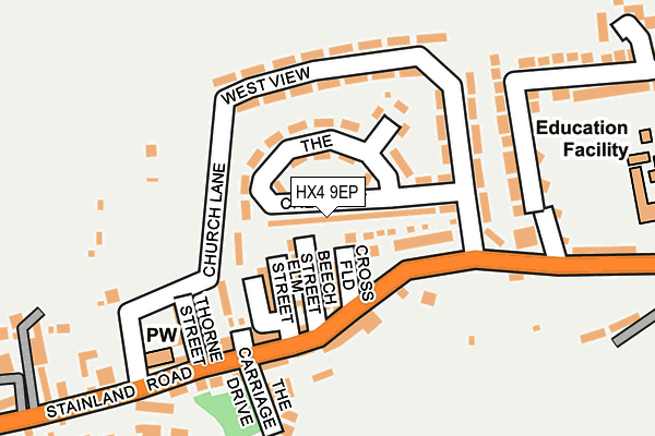 HX4 9EP map - OS OpenMap – Local (Ordnance Survey)