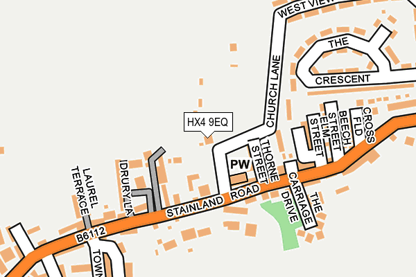 HX4 9EQ map - OS OpenMap – Local (Ordnance Survey)