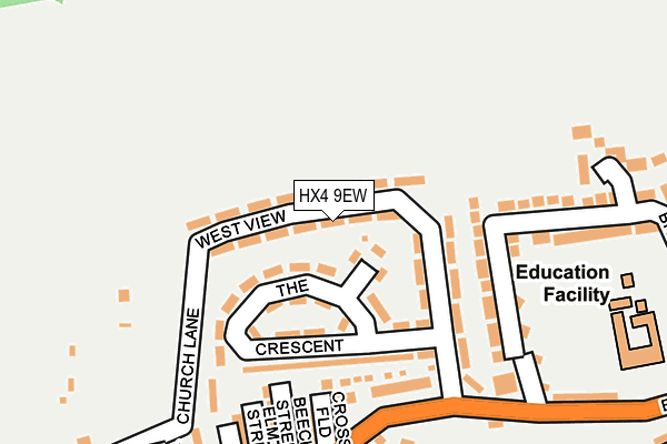 HX4 9EW map - OS OpenMap – Local (Ordnance Survey)