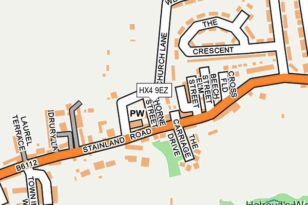 HX4 9EZ map - OS OpenMap – Local (Ordnance Survey)