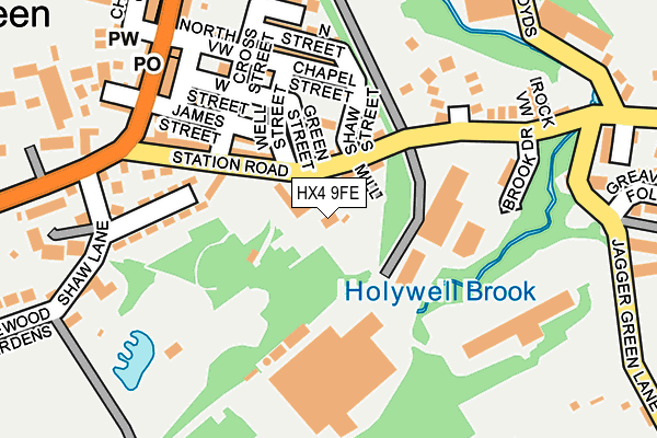 HX4 9FE map - OS OpenMap – Local (Ordnance Survey)