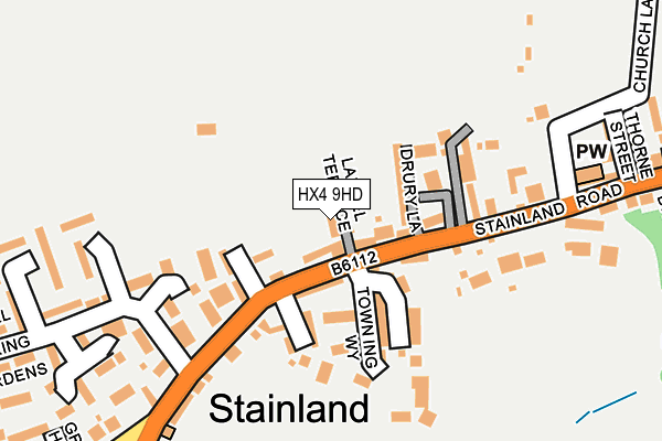 HX4 9HD map - OS OpenMap – Local (Ordnance Survey)