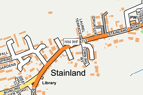 HX4 9HF map - OS OpenMap – Local (Ordnance Survey)