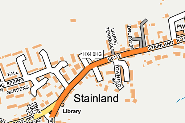 HX4 9HG map - OS OpenMap – Local (Ordnance Survey)