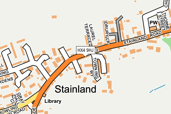HX4 9HJ map - OS OpenMap – Local (Ordnance Survey)