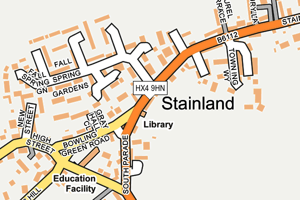 HX4 9HN map - OS OpenMap – Local (Ordnance Survey)