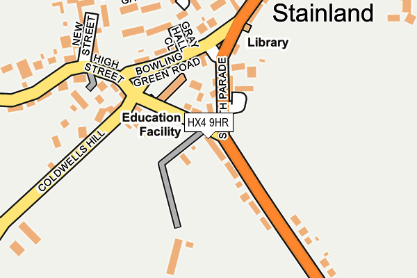 HX4 9HR map - OS OpenMap – Local (Ordnance Survey)