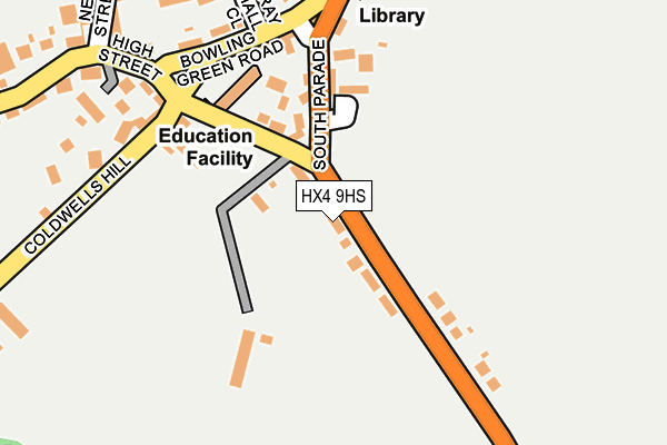 HX4 9HS map - OS OpenMap – Local (Ordnance Survey)