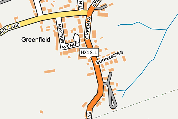 HX4 9JL map - OS OpenMap – Local (Ordnance Survey)