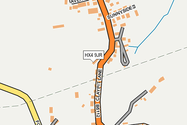 HX4 9JR map - OS OpenMap – Local (Ordnance Survey)