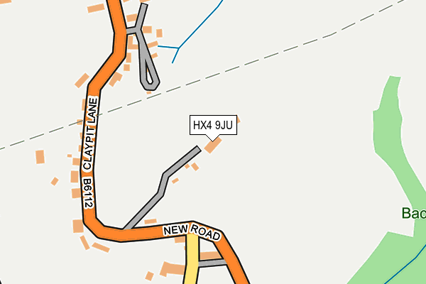 HX4 9JU map - OS OpenMap – Local (Ordnance Survey)