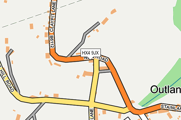 HX4 9JX map - OS OpenMap – Local (Ordnance Survey)