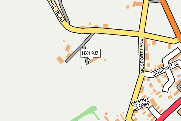 HX4 9JZ map - OS OpenMap – Local (Ordnance Survey)