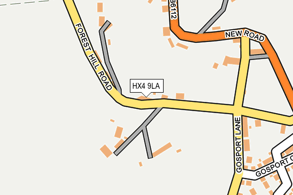 HX4 9LA map - OS OpenMap – Local (Ordnance Survey)