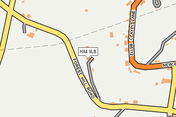 HX4 9LB map - OS OpenMap – Local (Ordnance Survey)