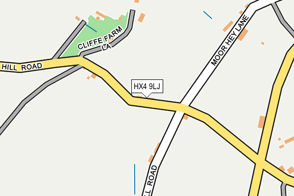 HX4 9LJ map - OS OpenMap – Local (Ordnance Survey)