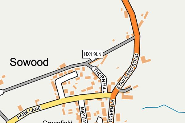 HX4 9LN map - OS OpenMap – Local (Ordnance Survey)