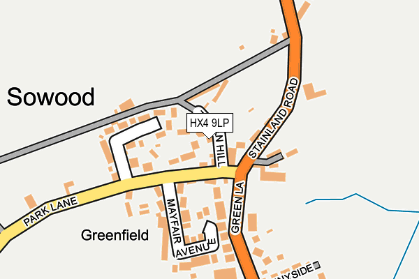 HX4 9LP map - OS OpenMap – Local (Ordnance Survey)