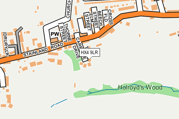 HX4 9LR map - OS OpenMap – Local (Ordnance Survey)