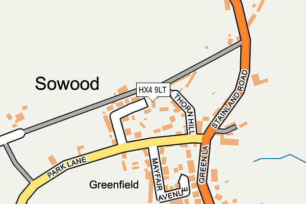 HX4 9LT map - OS OpenMap – Local (Ordnance Survey)
