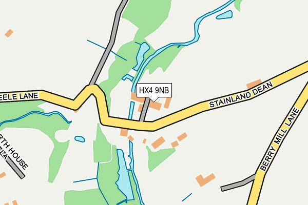 HX4 9NB map - OS OpenMap – Local (Ordnance Survey)