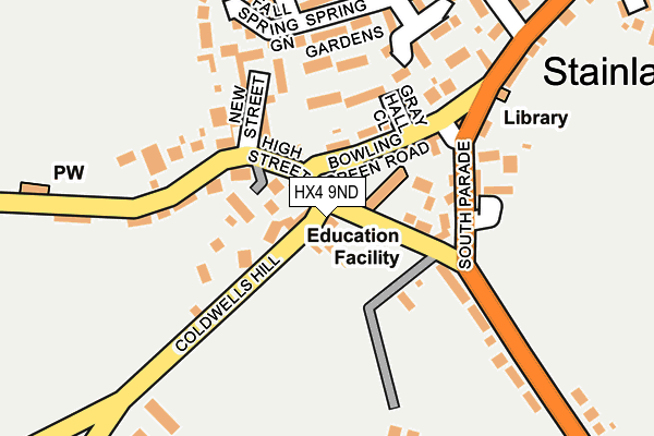 HX4 9ND map - OS OpenMap – Local (Ordnance Survey)