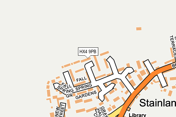 HX4 9PB map - OS OpenMap – Local (Ordnance Survey)