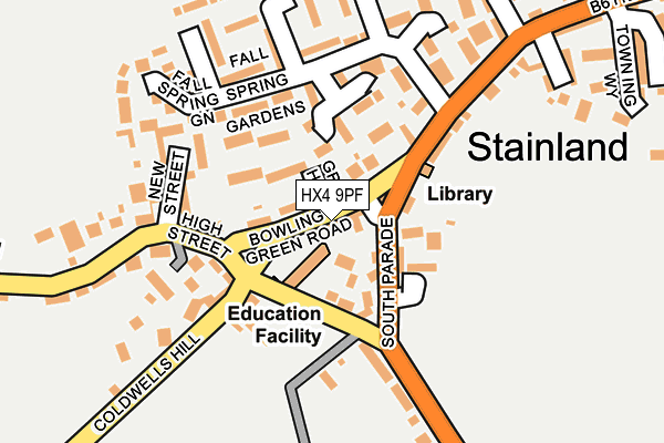 HX4 9PF map - OS OpenMap – Local (Ordnance Survey)