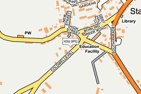 HX4 9PG map - OS OpenMap – Local (Ordnance Survey)