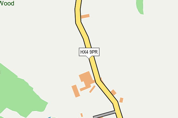 HX4 9PR map - OS OpenMap – Local (Ordnance Survey)