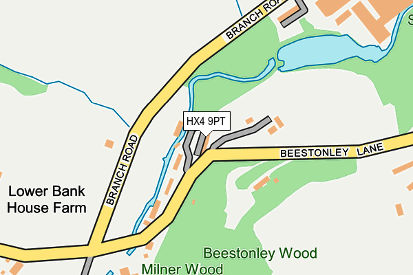 HX4 9PT map - OS OpenMap – Local (Ordnance Survey)