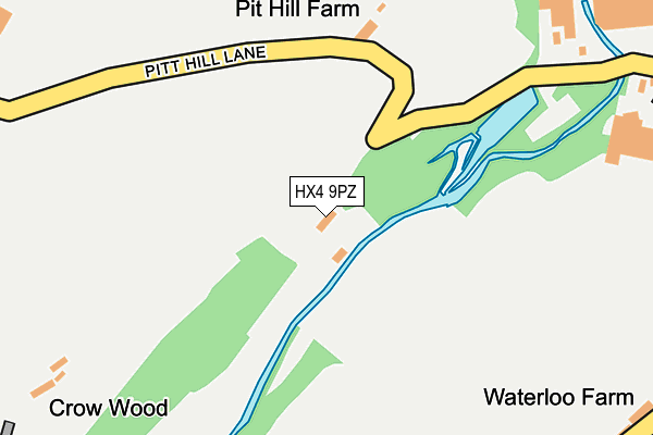 HX4 9PZ map - OS OpenMap – Local (Ordnance Survey)