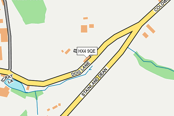 HX4 9QE map - OS OpenMap – Local (Ordnance Survey)