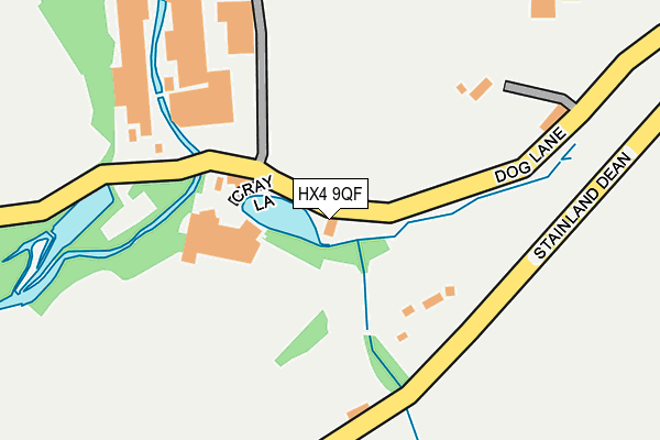 HX4 9QF map - OS OpenMap – Local (Ordnance Survey)
