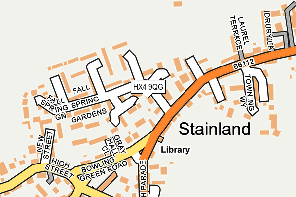 HX4 9QG map - OS OpenMap – Local (Ordnance Survey)