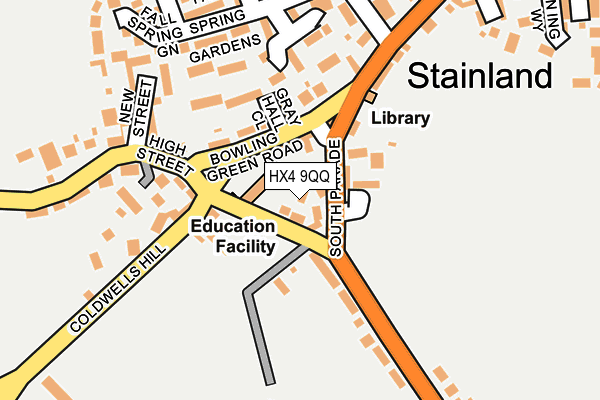 HX4 9QQ map - OS OpenMap – Local (Ordnance Survey)