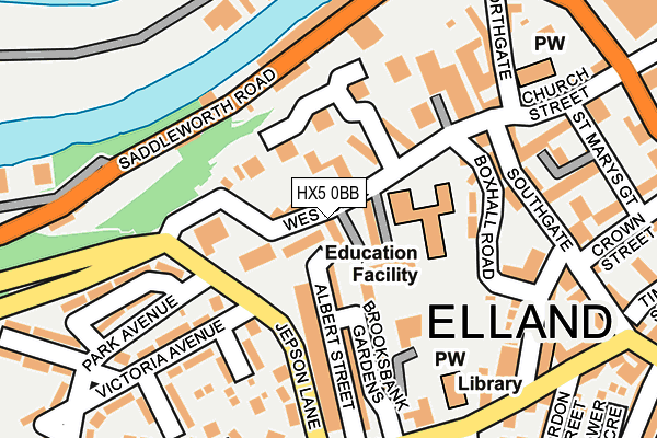 Map of CADDY SHACK ELLAND LTD at local scale