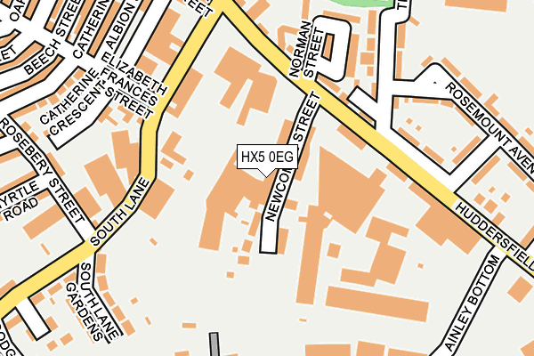 HX5 0EG map - OS OpenMap – Local (Ordnance Survey)