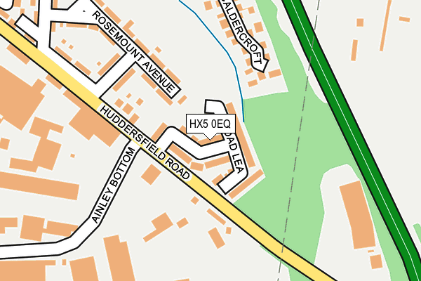 HX5 0EQ map - OS OpenMap – Local (Ordnance Survey)