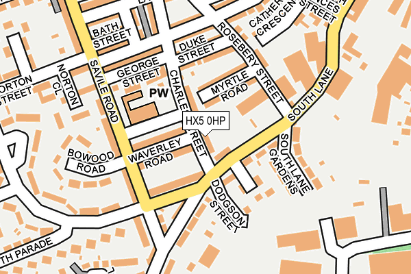 HX5 0HP map - OS OpenMap – Local (Ordnance Survey)