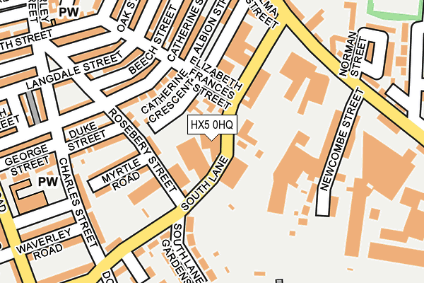 HX5 0HQ map - OS OpenMap – Local (Ordnance Survey)