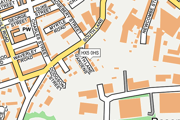 HX5 0HS map - OS OpenMap – Local (Ordnance Survey)