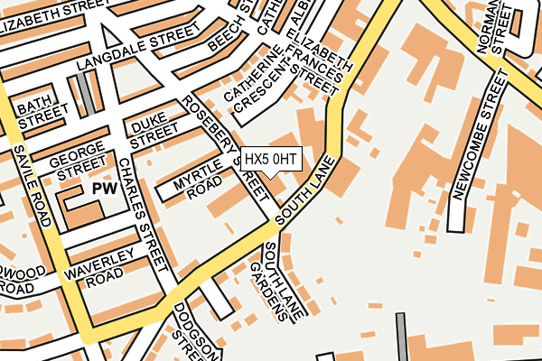 HX5 0HT map - OS OpenMap – Local (Ordnance Survey)