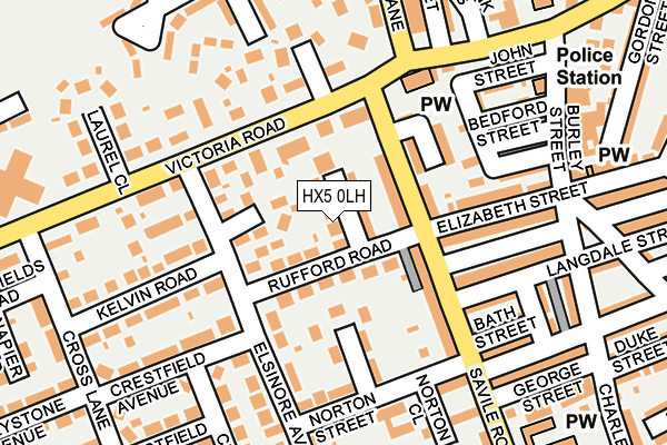 HX5 0LH map - OS OpenMap – Local (Ordnance Survey)