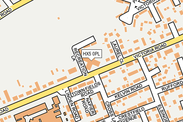 HX5 0PL map - OS OpenMap – Local (Ordnance Survey)