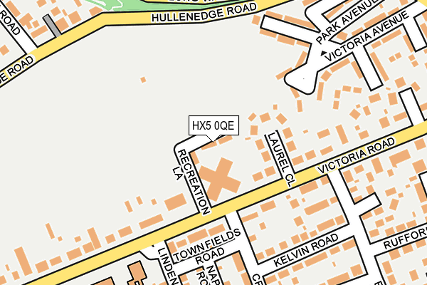 HX5 0QE map - OS OpenMap – Local (Ordnance Survey)