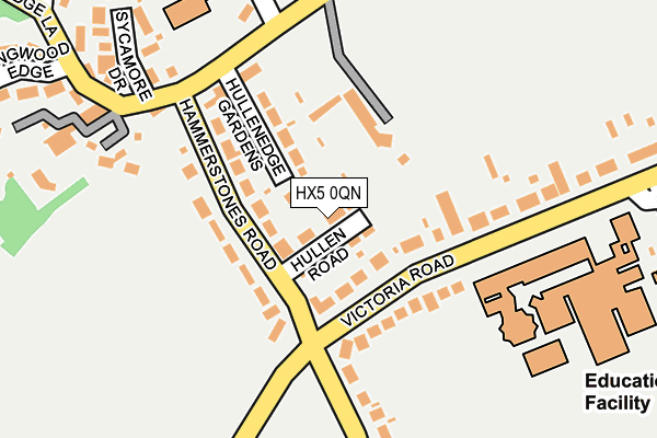 HX5 0QN map - OS OpenMap – Local (Ordnance Survey)