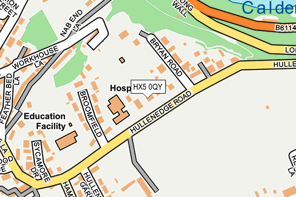 HX5 0QY map - OS OpenMap – Local (Ordnance Survey)