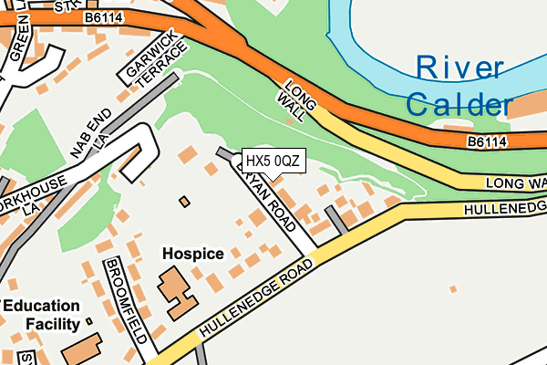 HX5 0QZ map - OS OpenMap – Local (Ordnance Survey)