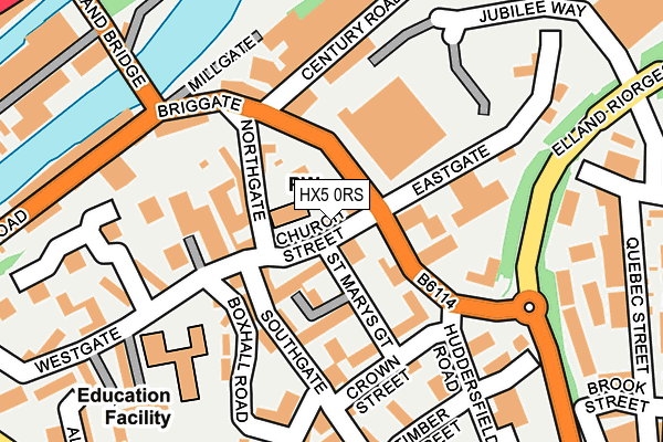 HX5 0RS map - OS OpenMap – Local (Ordnance Survey)